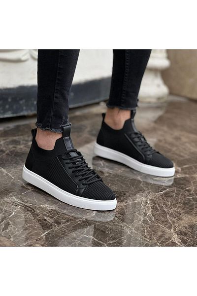 WENMİNG Original Tricot Shoes Orthopedic Sole Black
