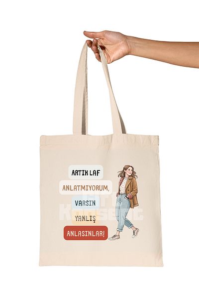 giftkonsept I Don'T Tell Stories Anymore Printed Gift Organic Raw Cloth Bag