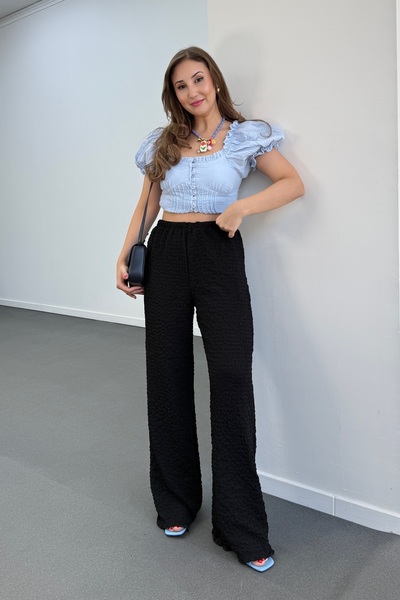 Narferita Bürümcük Kumaş Likralı Rahat Pantolon