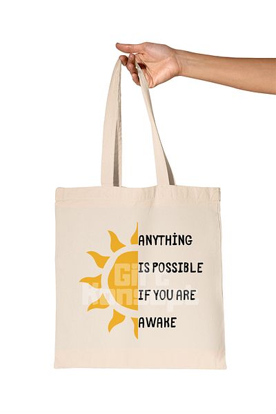 giftkonsept Should I Spread the Spring or No Printed Gift Organic Raw Cloth Bag