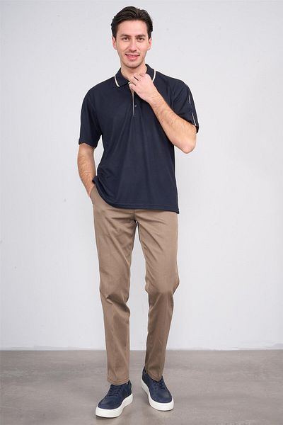 Çetinkaya Chester Polo 3769 Men's Polo Collar Pique T-Shirt Navy Blue
