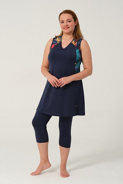 TESMAY Plus Size Half Closed Swimsuit