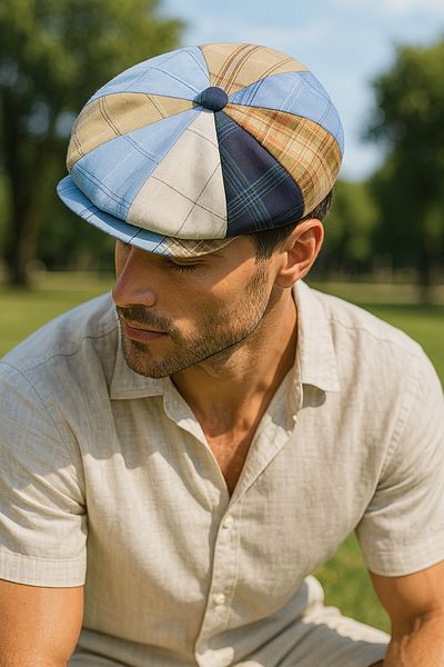 LAGRANZE Men's Vintage Cap Hat – Oxford Hat Eight-Slice