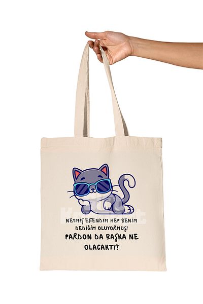 giftkonsept Of Course It Will Be What I Say Printed Gift Organic Raw Cloth Bag