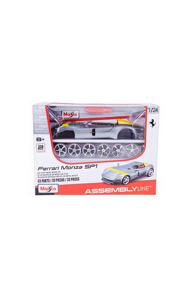 Maisto Ferrari Monza SP1 Spider 2019, model kit 33 pieces, gray, 1/24