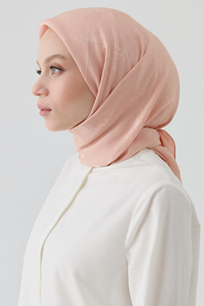 Tuğba Floral Jakar Nida Naturel Eşarp - Somon