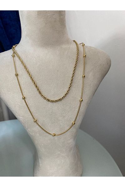 stainless steell Combination Chain Steel Necklace