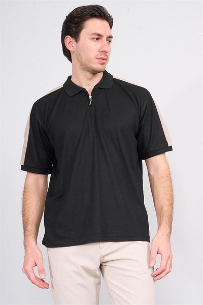 Çetinkaya Chester Polo 3768 Men's Polo Neck Pique T-Shirt Black