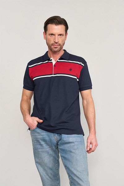 Çetinkaya Chester Polo 4110 Men's Polo Neck 30/1 Ring Spun Pique T-Shirt Navy Blue