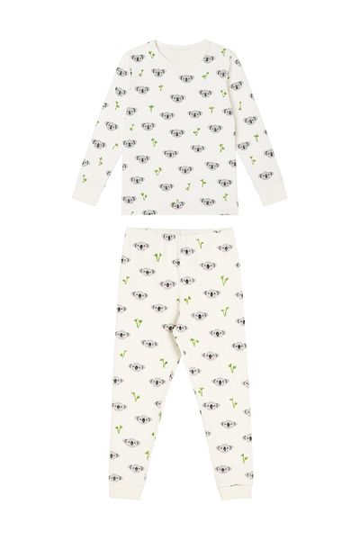 Katia&Bony Boy's Koala Patterned Pajama Set Ecru