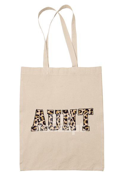 giftkonsept Aunt Cool Cool Aunt Printed Gift Organic Raw Cloth Bag