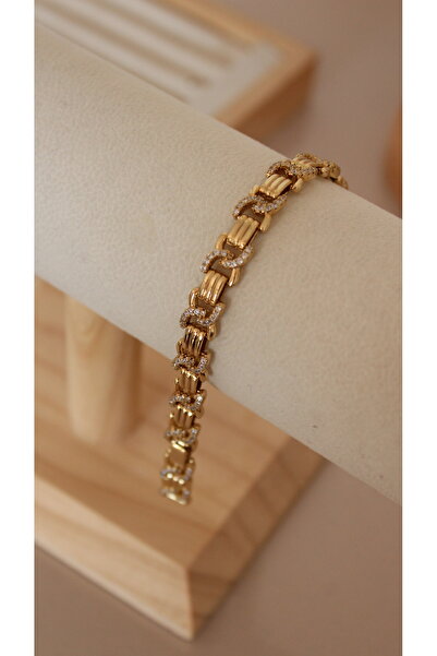 Tişt Accessory سوار Xuping ذو سلسلة أنيقة من حجر الزركون المطلي بالذهب