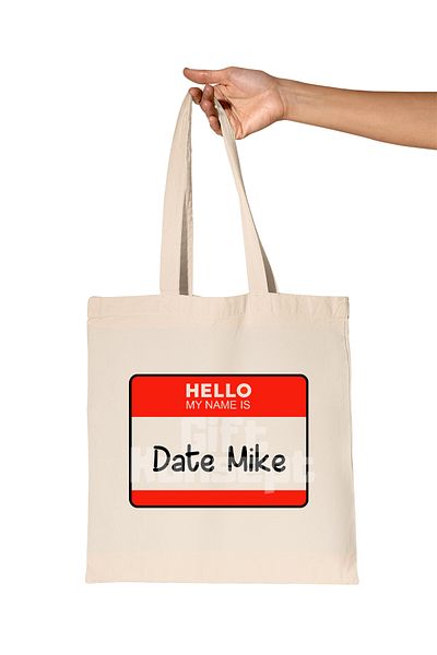 giftkonsept Date Mike Michael Scott Printed the Office Organic Raw Cloth Bag