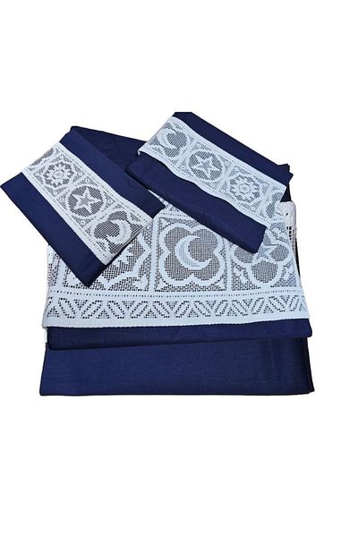 ARIALE Lenjerie de pat Dulce Visare Ariale, pentru 2 persoane, 4 piese, bumbac ranforce, Bleumarin
