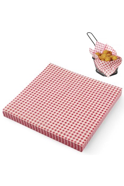 HENDI Hârtie pergament pentru gustări și cartofi prăjiți, imprimeu în carouri...