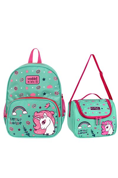 Çanta Trend Rucsac de grădiniță combinată cu licență și cutie termică pentru nutriție pentru școala de preșcolară