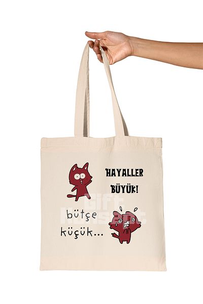 giftkonsept Dreams Big Energy Zero Printed Gift Organic Raw Cloth Bag