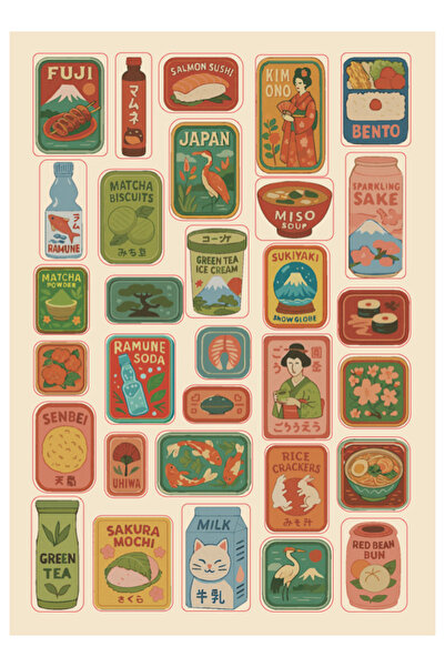 Kisetsu Far East Sticker Seti