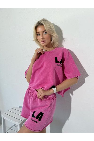 Pulli Collection Vintage εμπριμέ ροζ σορτς