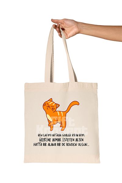 giftkonsept I Say My Name Printed Gift Organic Raw Cloth Bag