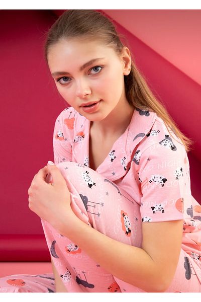 mamirko designed for you Buttoned Pajama Set Cotton