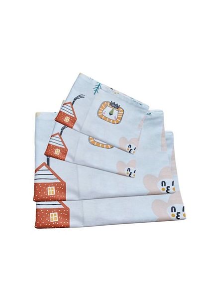 ARIALE Vis de Leu Ariale bed linen, for 2 people, 4 pieces, ranforce cotton, Multicolor