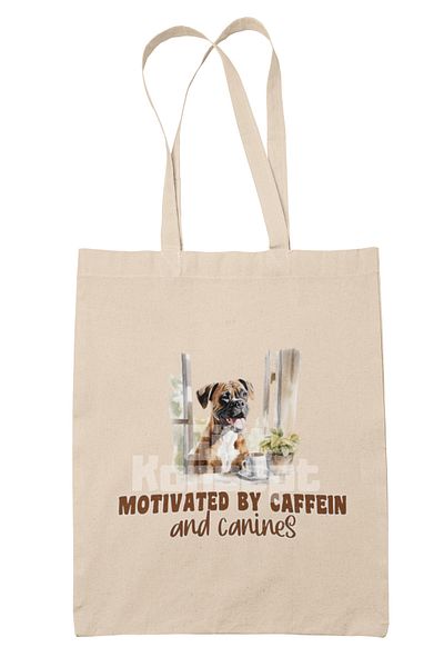 giftkonsept My Dog Is My Motivation Dog Motivation Source Printed Gift Organic Raw Cloth Bag