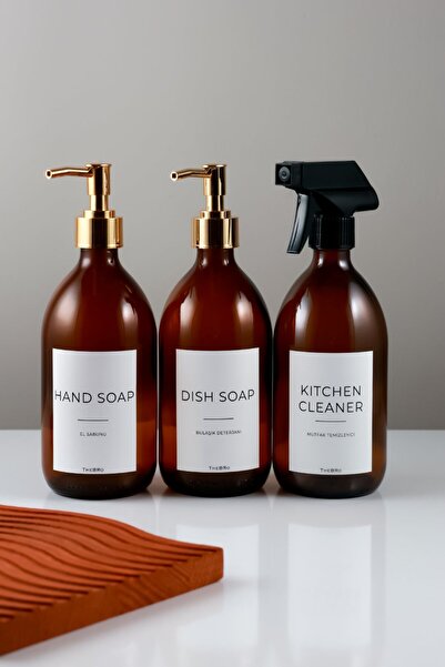 TheBRo 500ML White Serisi El Sabunu,Bulaşık Deterjanı ve Mutfak Temizleyici Ş...