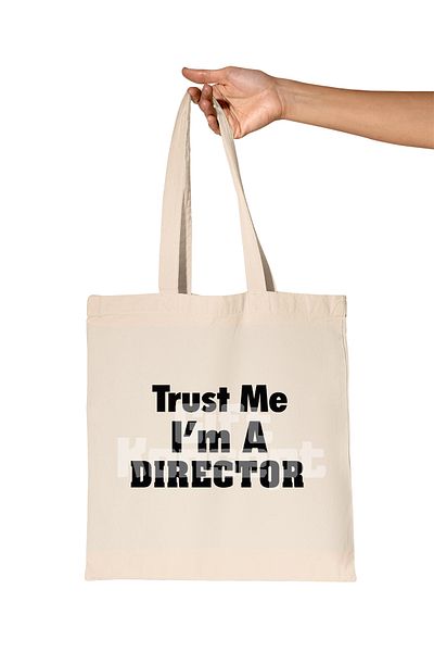 giftkonsept Trust Me I'M a Director Printed Gift Organic Raw Cloth Bag