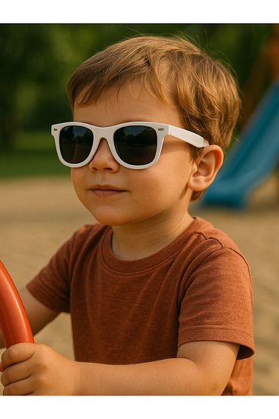 Lexi Bella Cute Children's White Sunglasses Pin Frame Kids Sunglasses Uv 400 Protection Ce Certificated