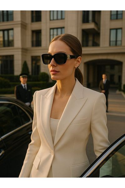 Lexi Bella Gold Metal Black Frame Cool Women Sunglasses Detail Uv 400 Protect Ce Certified Sun Glasses