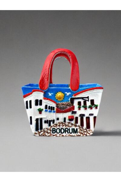 Mundy BODRUM Temalı Kabartmalı Polyester Magnet. 7,5cm x 8,5cm.