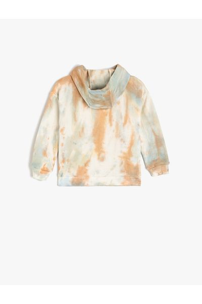 Koton Hooded Palm Printed Long Sleeve Cotton Sweatshirt