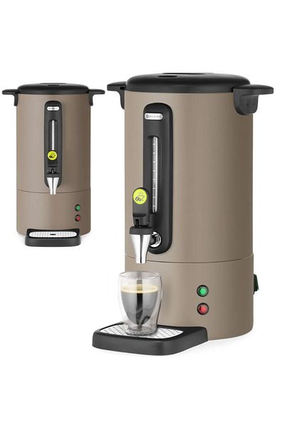 HENDI Zaparzacz do kawy z kranem ociekaczem 7 l 1050 W - taupe