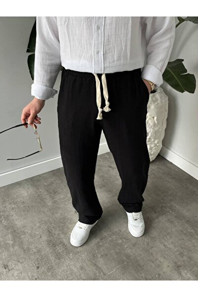 KHAYN ERKEK BOL KESİM PAMUKLU YAZLIK LASTİKLİ BEL KETEN PANTALON KHKP2050