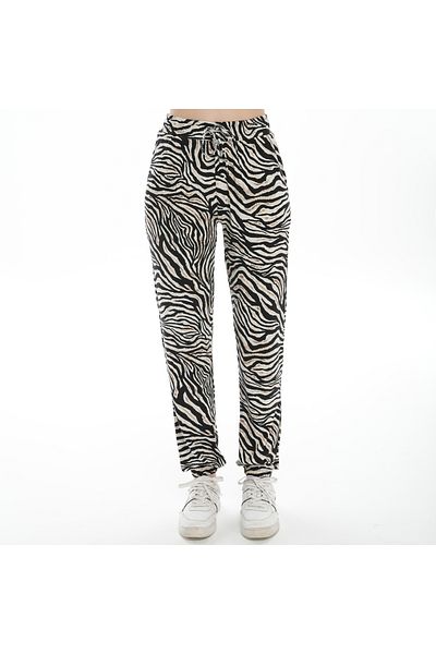 ASN concept Women's Zebra Patterned Sweatpants (with Plus Size Option)