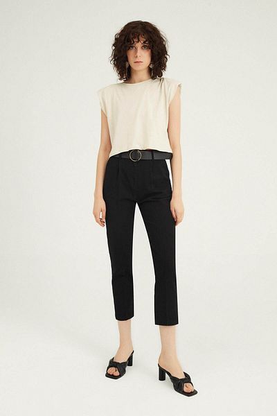 Quzu Black Women's Pants 70755