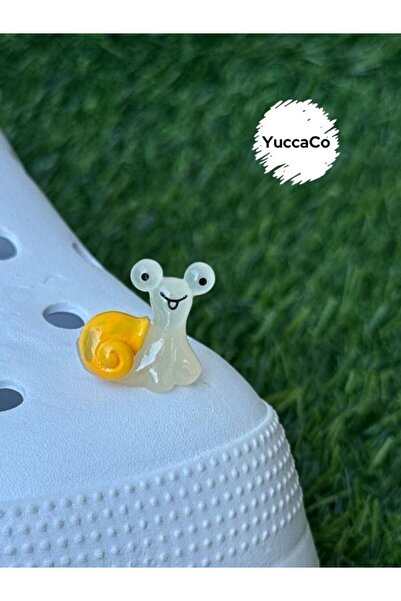 Crocs Karanlıkta Parlayan Salyangoz Terlik Süsü/Salyangozlu Terlik Charmı/Hay...