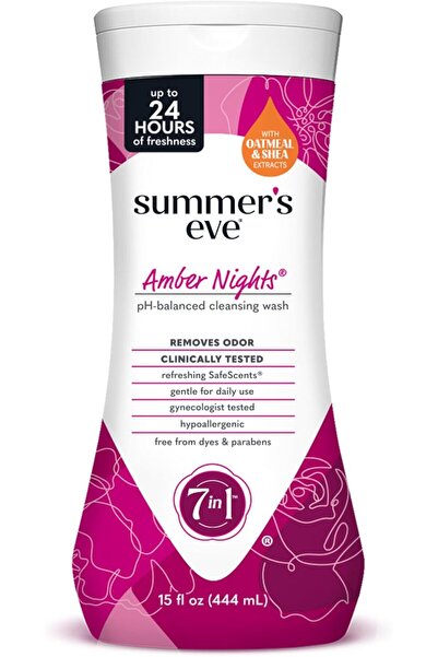 NONAMEE Summer's Eve Amber Nights Feminine Cleansing Wash, pH Balanced, 15 fl oz