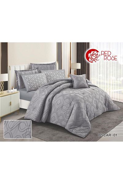 Red Rose Luxury royal double bedspread, 7-piece set, size 240 x 260 cm