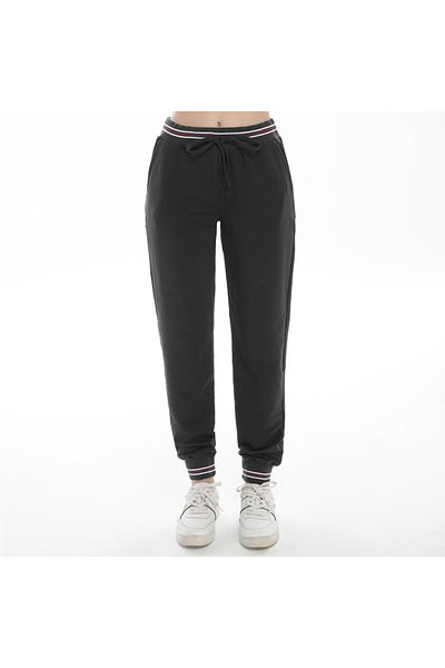 ASN concept Women's Rib Detailed Anthracite Sweatpants (with Plus Size Option)