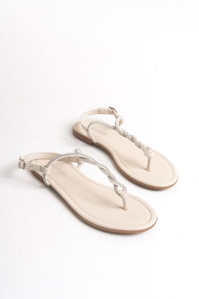Ayakkabı Delisiyim Women's Sandals Beige Color Flip Flops Stone Summer Lightweight Non-Slip Sole Orthopedic