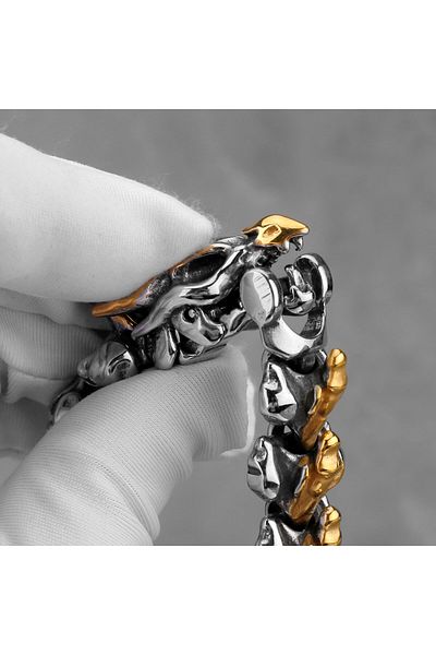 Viking Dragon Dragon Design Stainless & Tarnish Free 316L Steel Bracelet