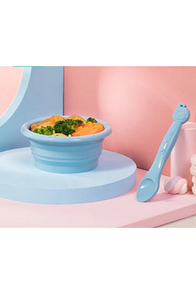 LittleDomi Bol Diversification, pliabil cu lingură și cutie de protecție, pen...