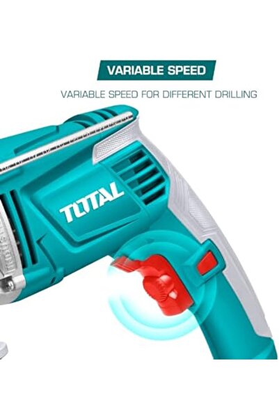TOTAL Impact Drill 1010W Heavy Duty Drilling Machine 2800rpm Hammer Drill 1.5-13mm Chuck 220/240V 50/60Hz