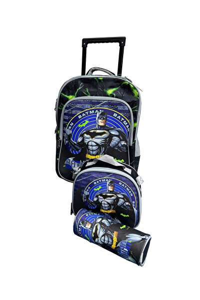 Tradeo 3 Pieces Cartoon-Printed School Trolley Bag for Kids Inch with Lunch B...