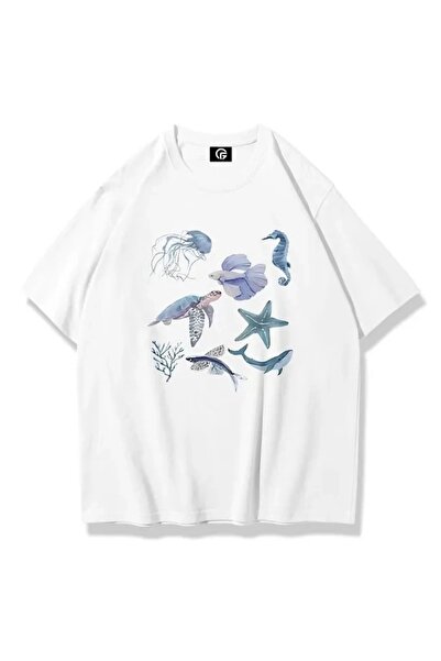 Violon Tricou Sea Elements pentru damă, alb