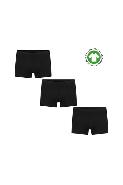 Albero Natur Men's Organic Cotton Retro Shorts – Black (Gots Certified)