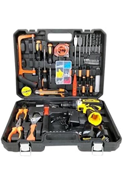 ROXON مجموعة مثقاب صدمات لاسلكي RX12VCD 12 فولت مع مجموعة أدوات مكونة من 59 ق...