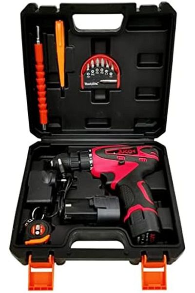 JuCo Cordless Drill With Tool Box And 2 Li-ion Battery With Box / 220-240v / 50-60hz - Ju12v -